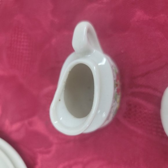 Jaymar‎ 22 Piece China Porcelain Toy Tea Set Floral Japan Pretend Play Vintage - Picture 9 of 16